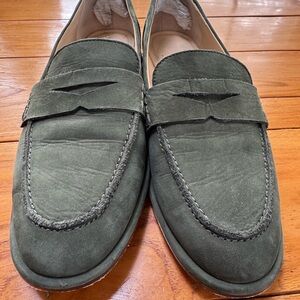 J. McLaughlin Concetta Olive Suede Loafers